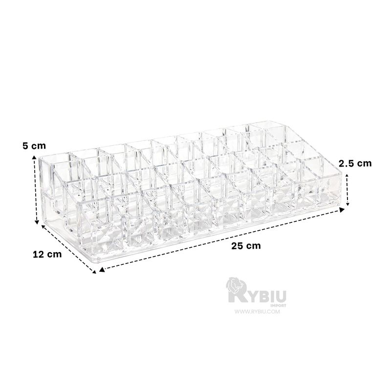 GENERICO - Caja para Labiales Transparente Y+Regalo Ligas para Peinar