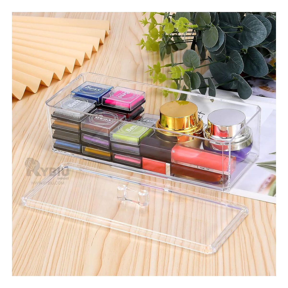 GENERICO - Caja Organizadora de Acrilico de 1 Nivel Transparente