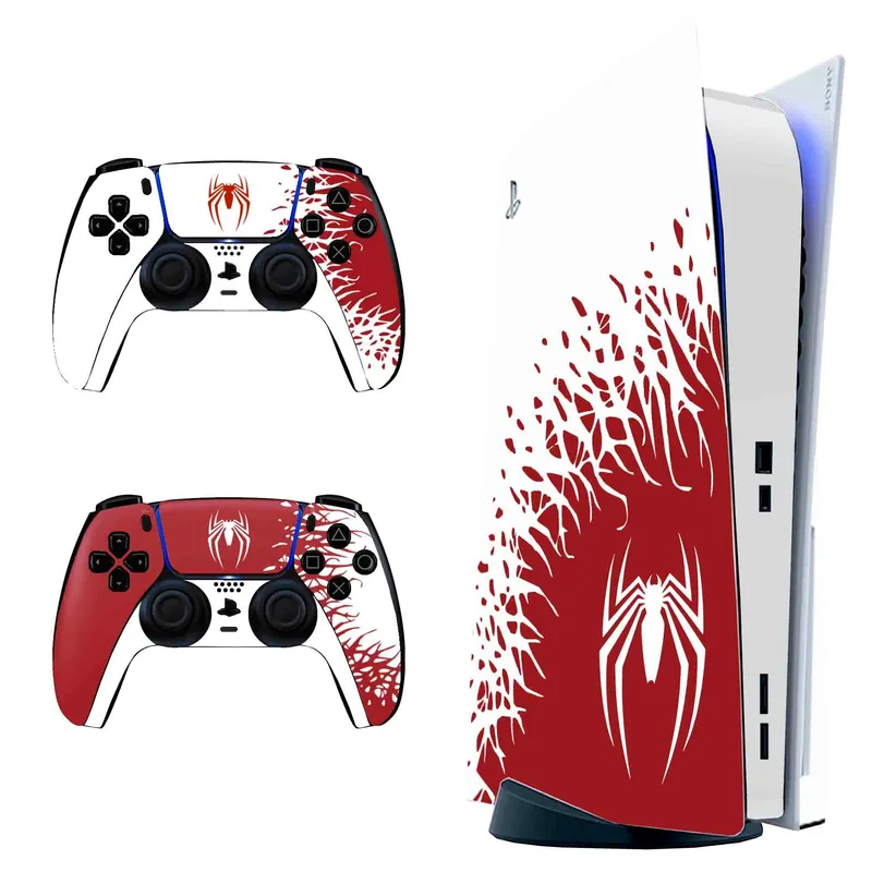 SKIN - Skin Spiderman Blanco para PS5 Disk- Adhesivo Premium - Protección Anti rayaduras