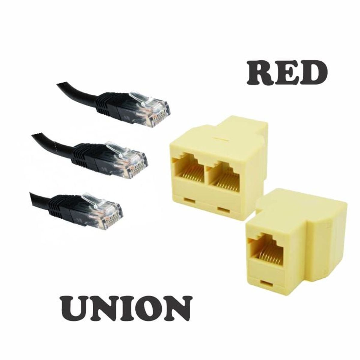GENERICO - EMPALME DE RED RJ45 2 EN 1 CAT 6