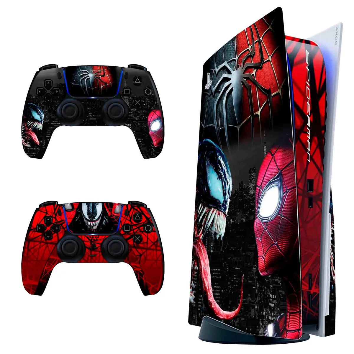 SKIN - Skin Spiderman y Venom para PS5 Disk  Adhesivo Premium  Protección Anti-rayaduras