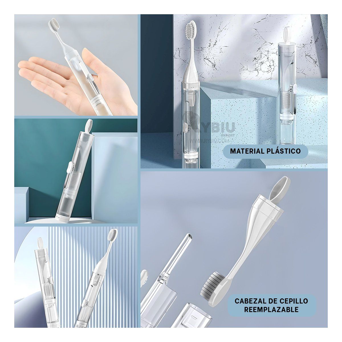 GENERICO - Pack de Higiene Dental Blanco Y+Regalo Ligas para Peinar