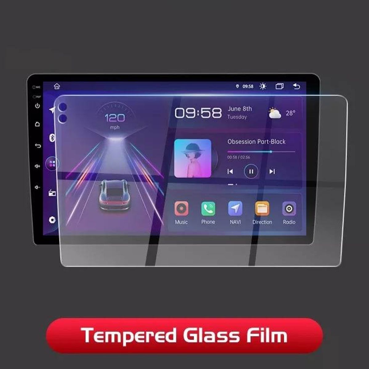 GENERICO - Mica de vidrio para pantallas android 9 pulgadas