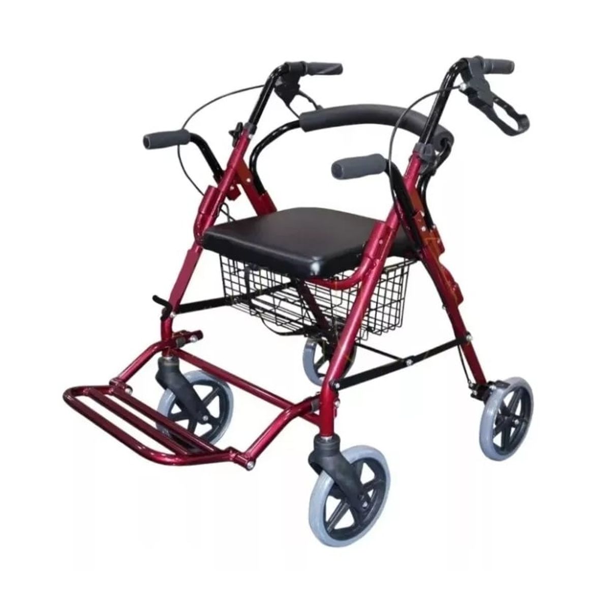 GENERICO - Andador de aluminio plegable Posapies LLANTAS GRUESAS TODO TERRENO