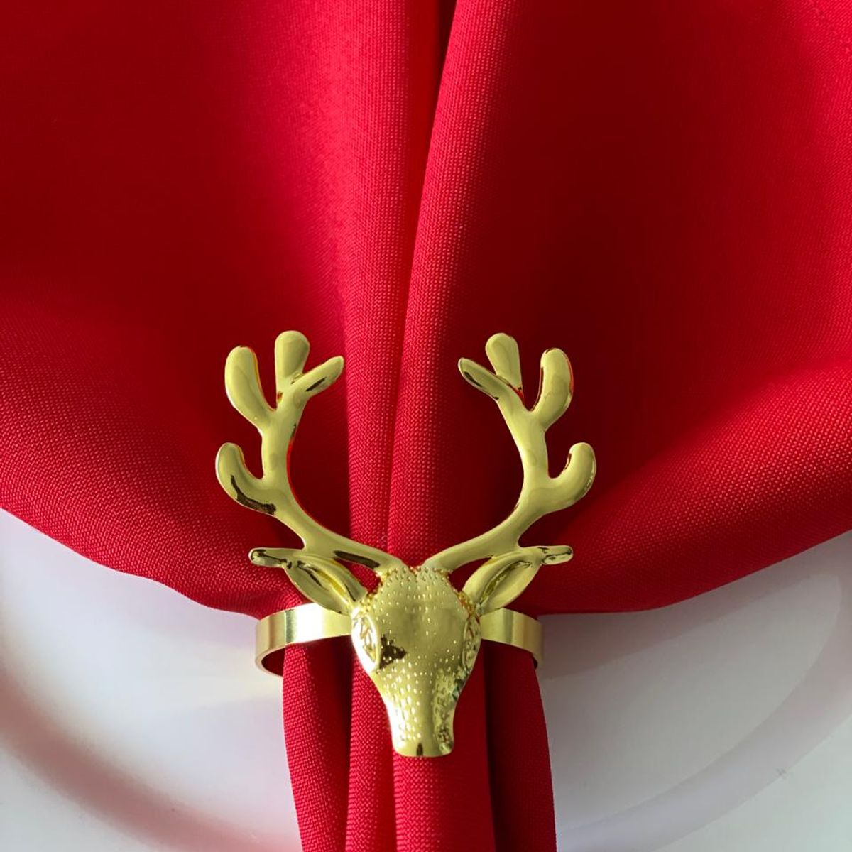 GENERICO - Servilletas de tela lino color rojo juego de 4 - 40 X 40cm