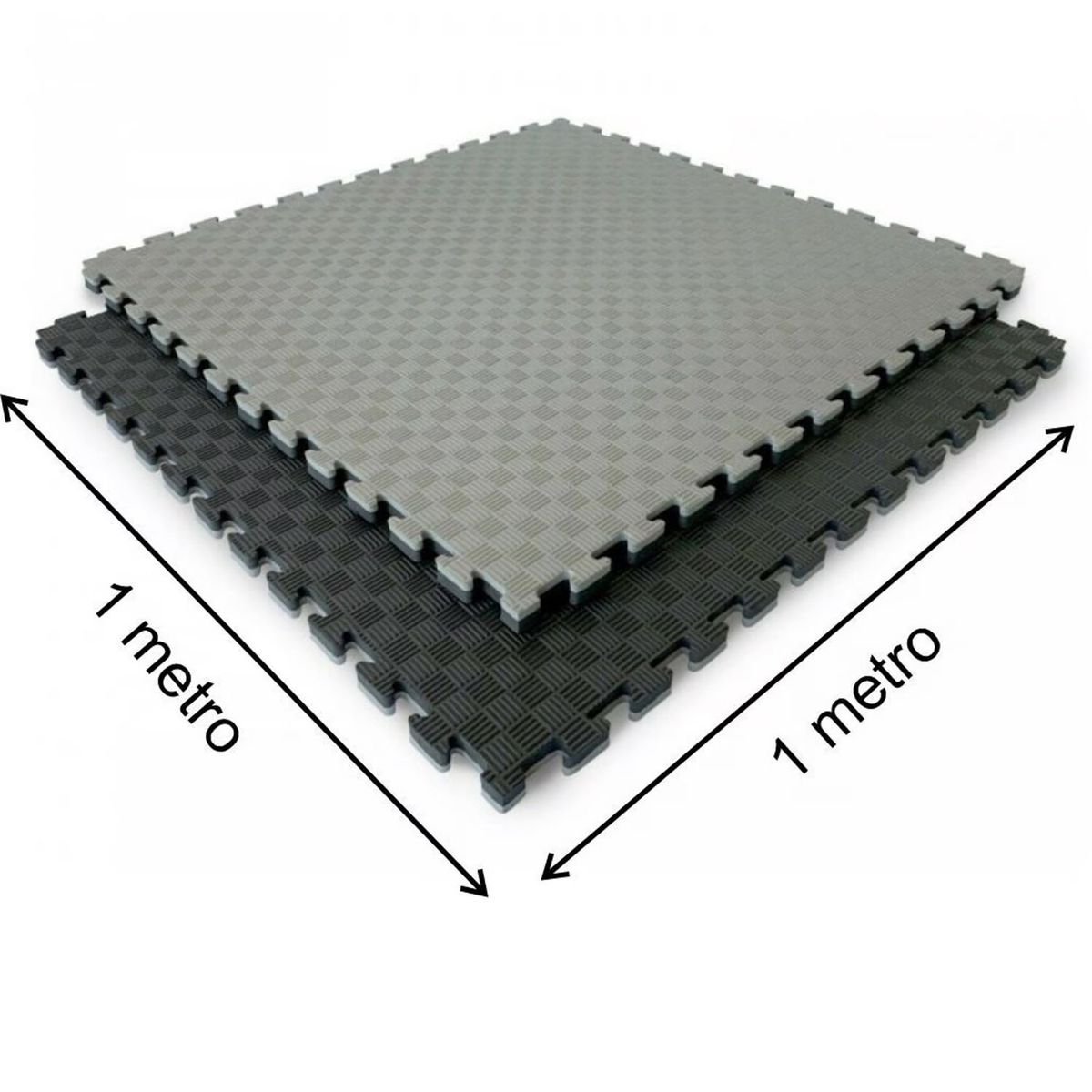 GENERICO - 1 Piso Tatami 100x100 x 25mm Negro con Plomo