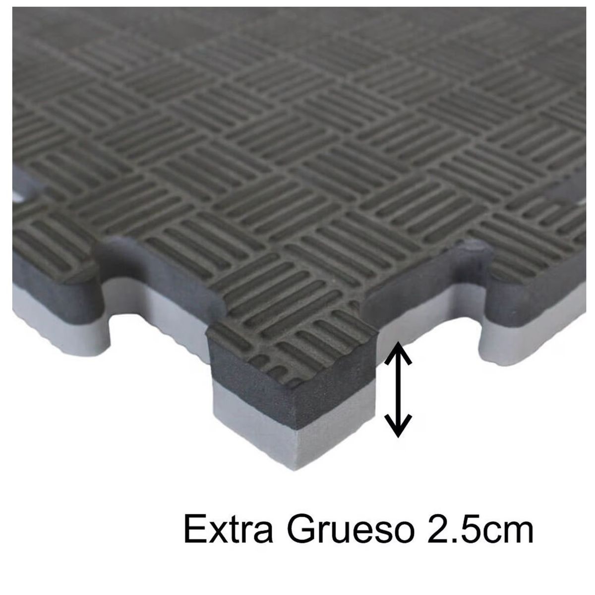 GENERICO - 1 Piso Tatami 100x100 x 25mm Negro con Plomo