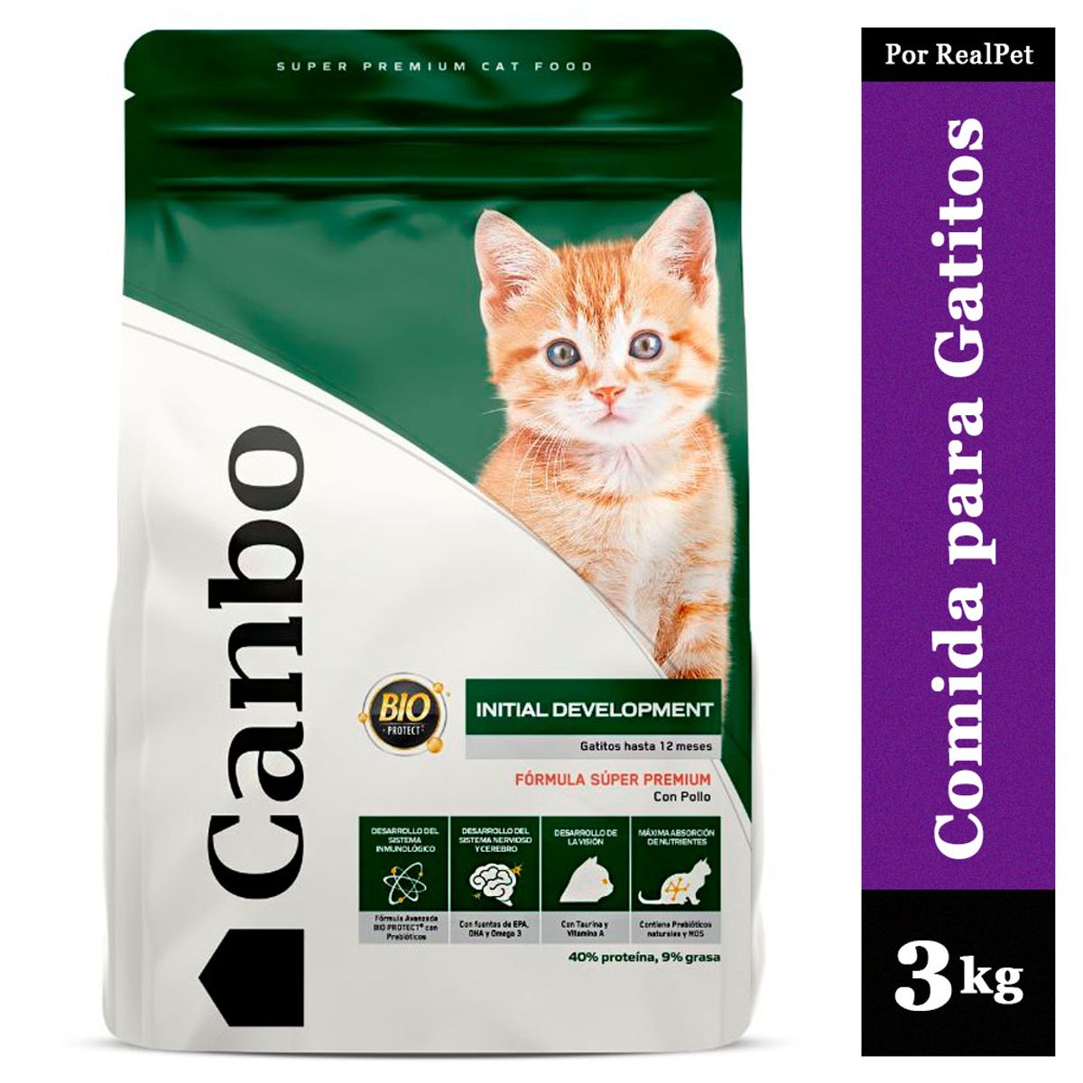CANBO - Comida para Gatitos Canbo Desarrollo Inicial Pollo 3 kg