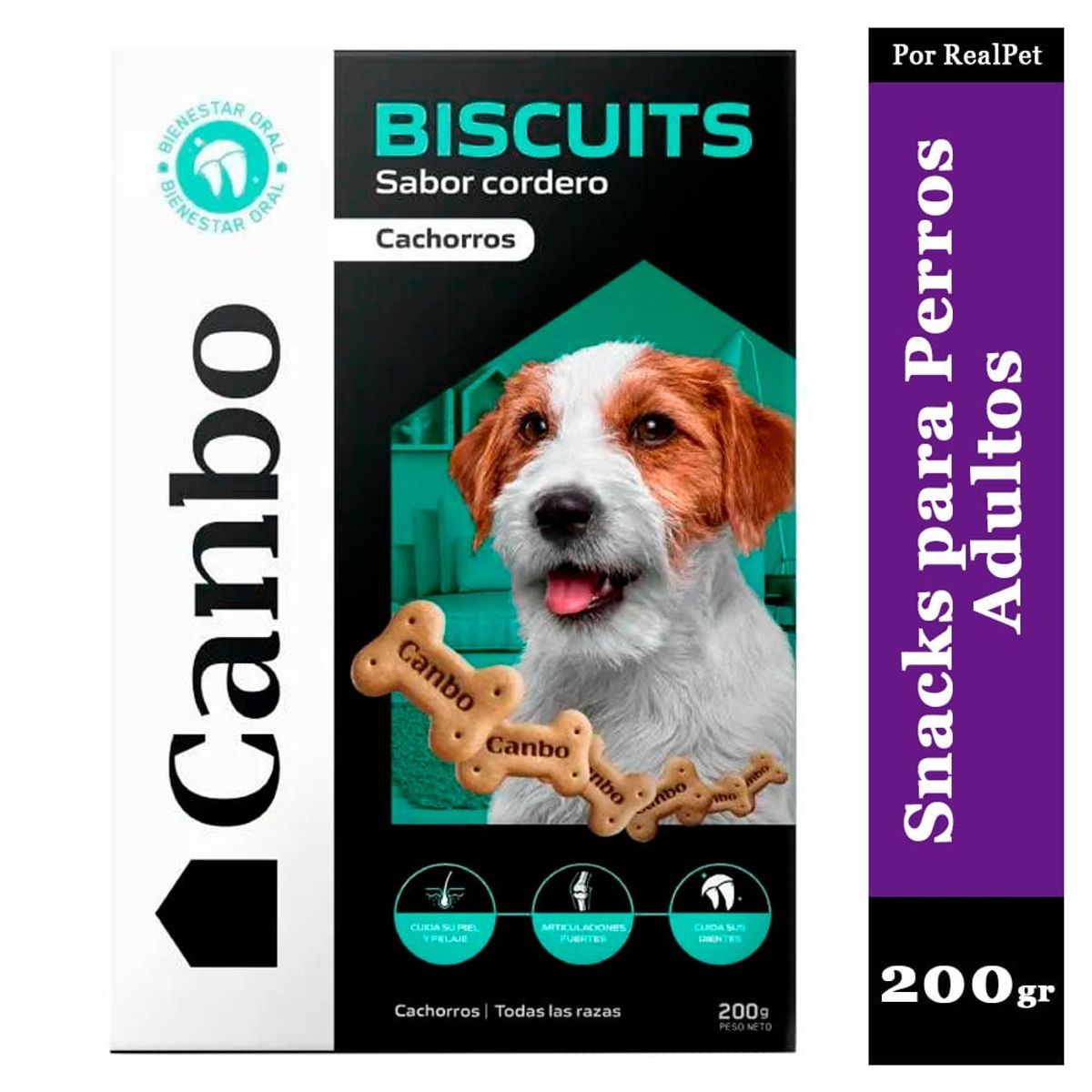 CANBO - Snack para Perro Cachorro Canbo Biscuits Cordero 200 gr