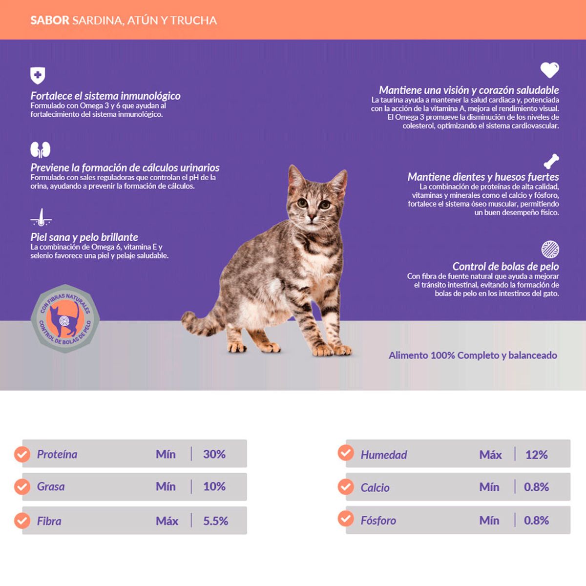 SUPERCAT - Comida para Gatos Adultos Supercat Sardina Atún Trucha 9 kg