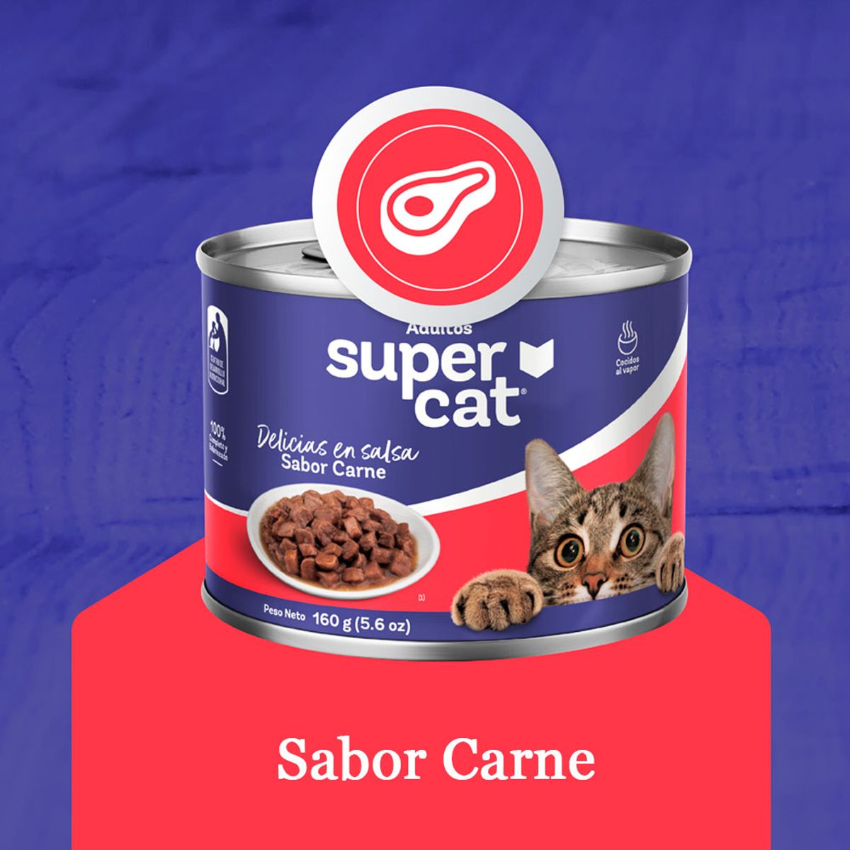 SUPERCAT - Comida Húmeda Salsa para Gatos Supercat Sabor Carne 190 gr
