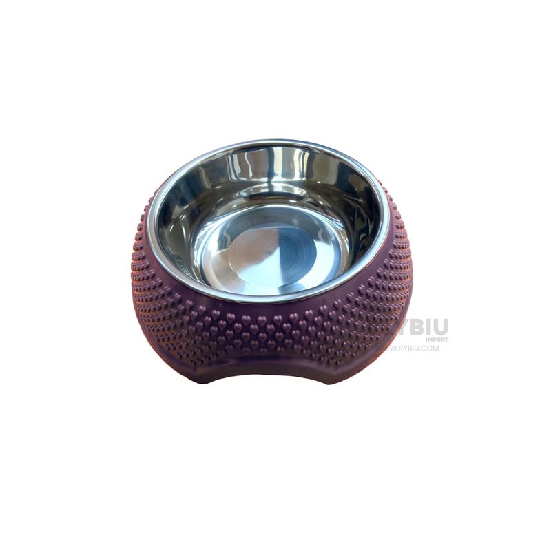 RYBIU IMPORT - Plato Moderno para Mascotas Color Purpura Y+Regalo Agendita
