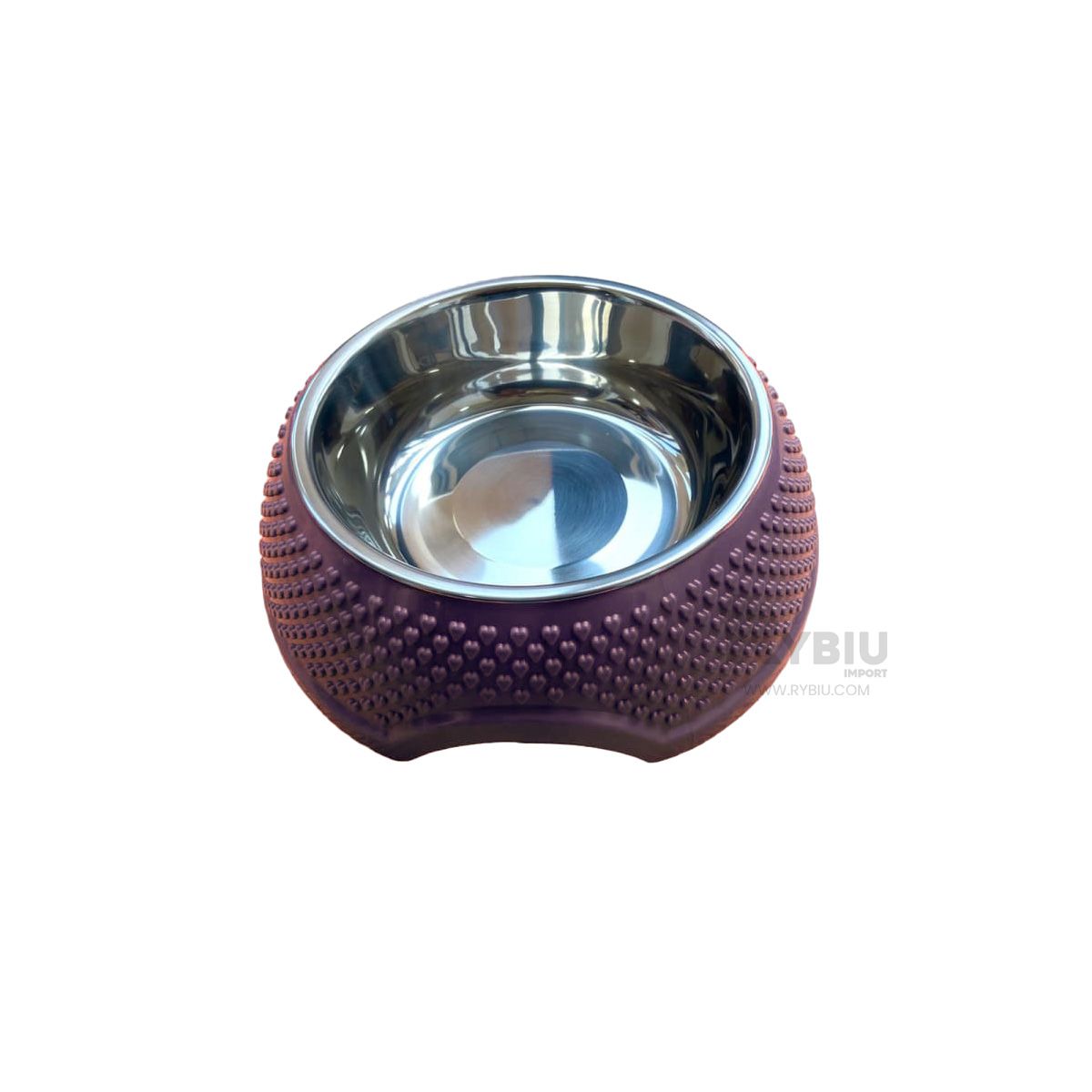 GENERICO - Bandeja Comida de Corazones de Perro Purpura Y+Gift Stickers