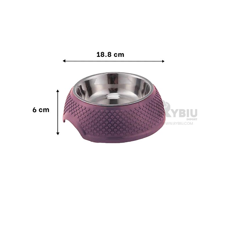 GENERICO - Tazon Util de Perros en Purpura Y+Regalo Ligas para Peinar