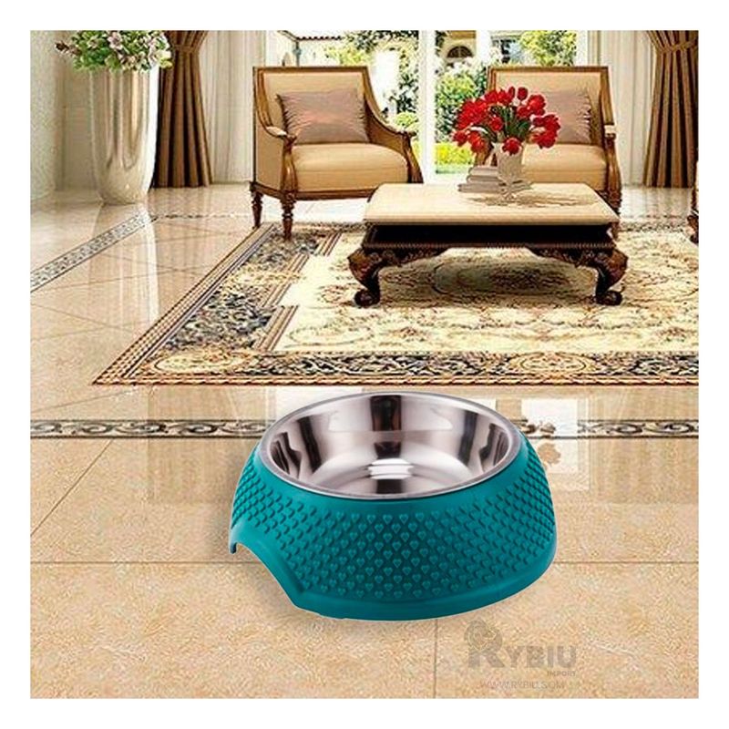 GENERICO - Plato Moderno para Gato en Verde Oscuro Y+Papel de Regalo