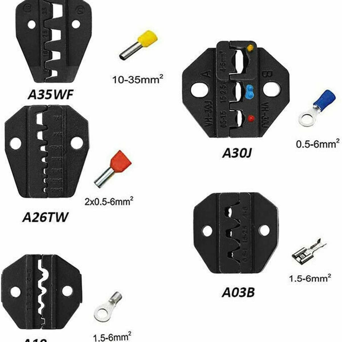 OEM - Alicate Prensa Terminales Crimpeador Engarzado Mordaza
