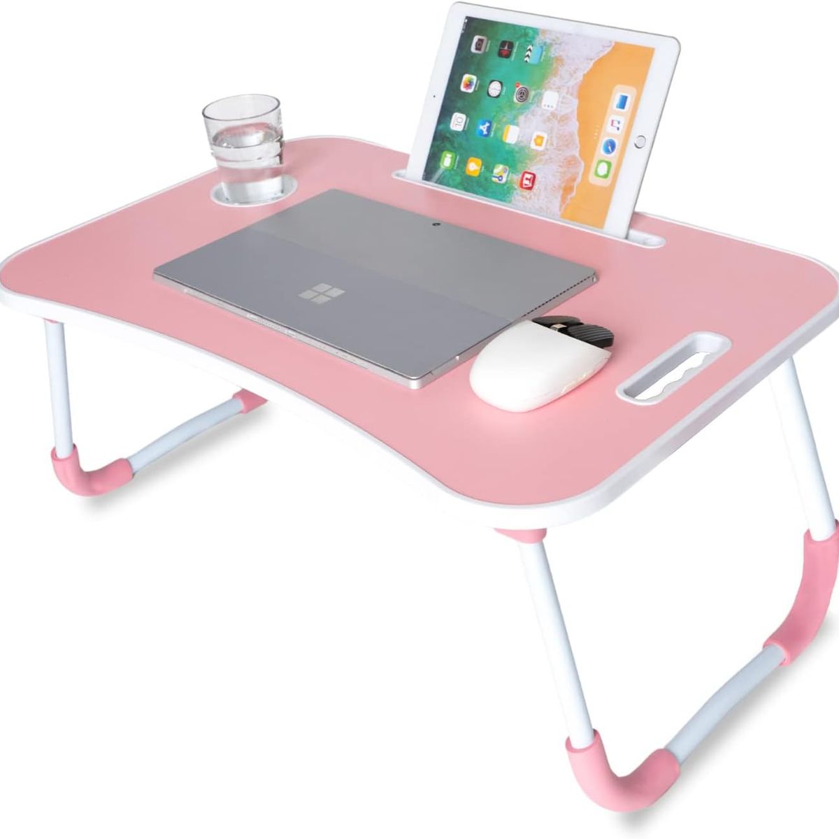 GENERICO - Mesa Multifuncional Portátil Bandeja Ergonómica Plegable Posavasos