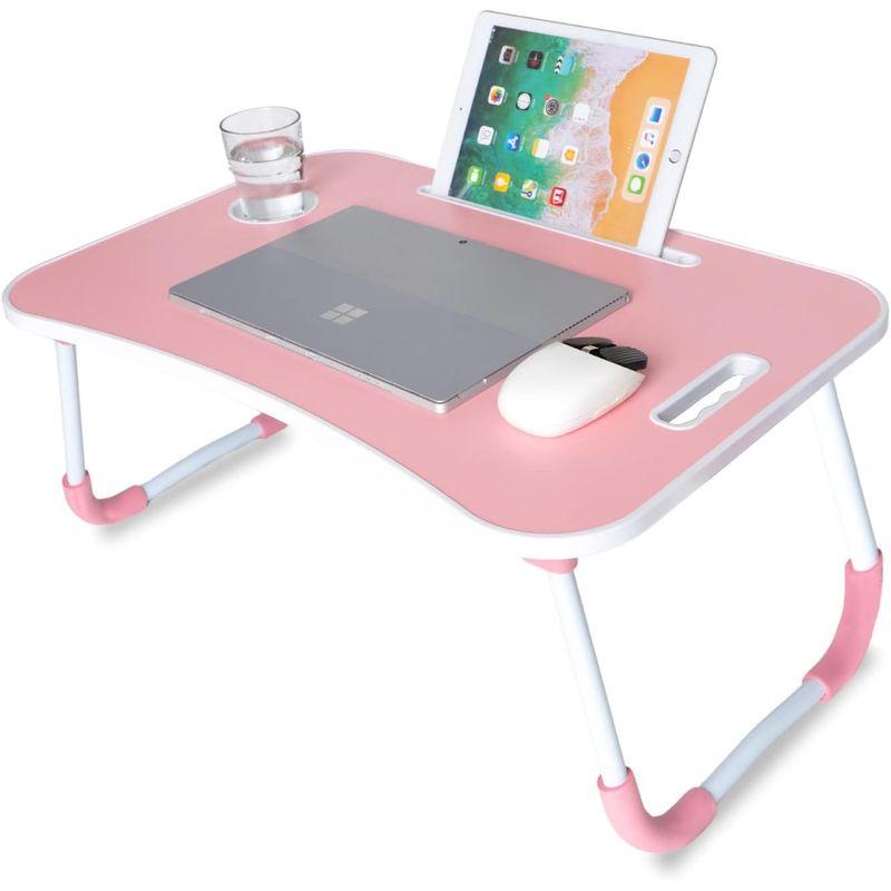 GENERICO - Mesa Multifuncional Portátil Bandeja Ergonómica Plegable Posavasos