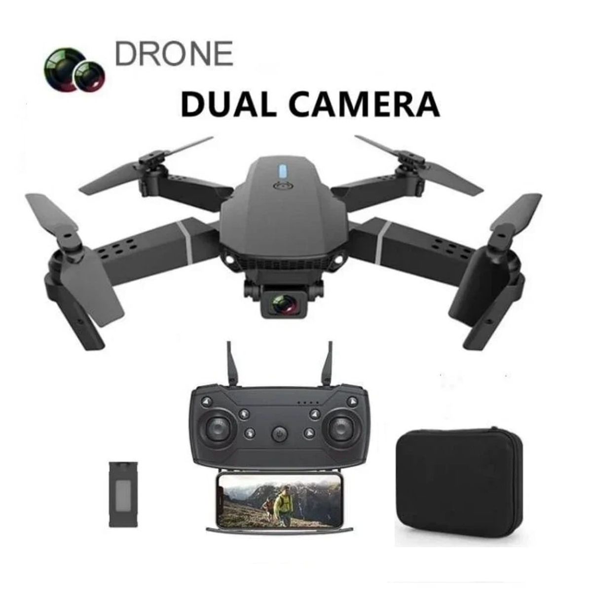 GENERICO - DRONE E88 Pro Cámara Dual Plegable Wifi