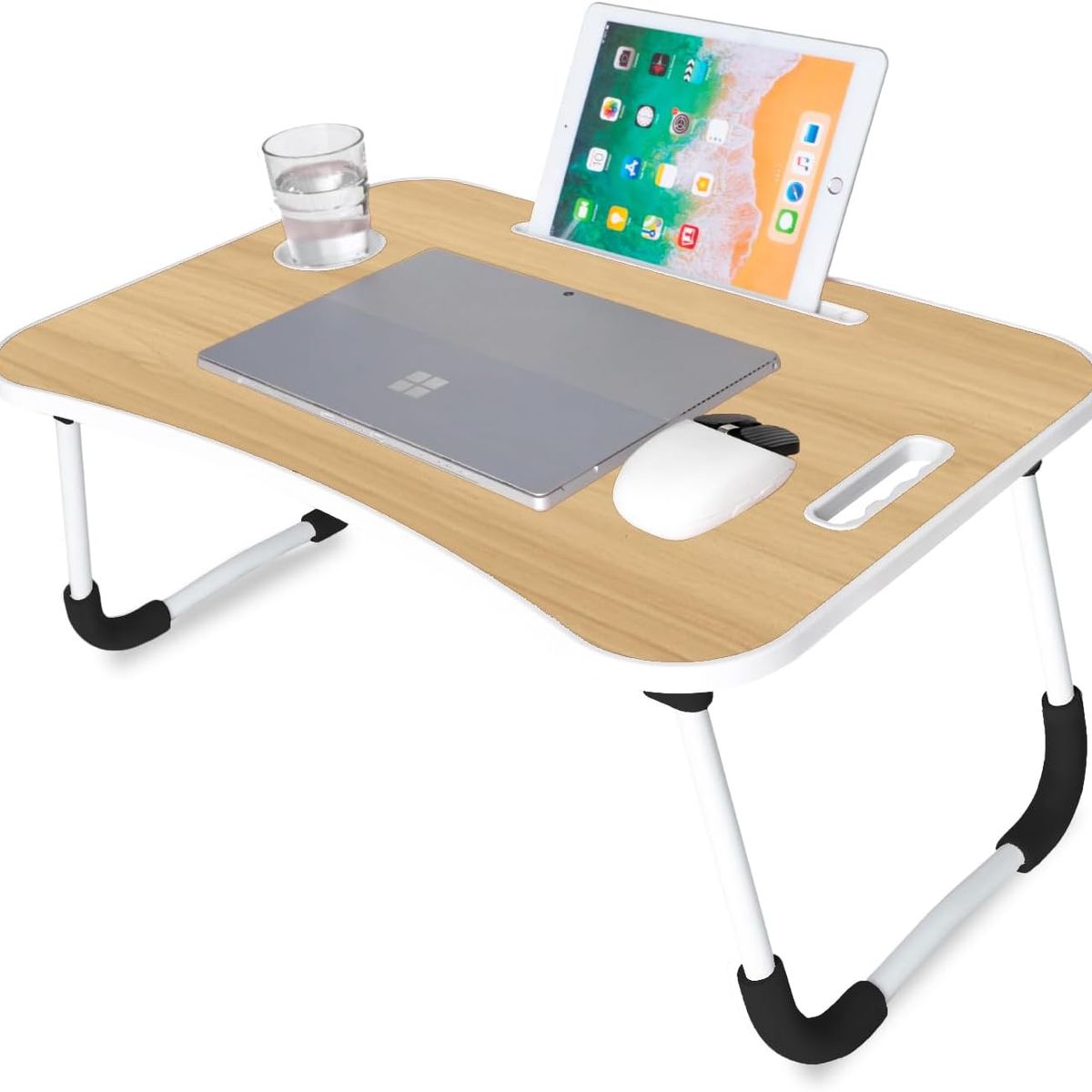 GENERICO - Mesa Multifuncional Portátil Bandeja Ergonómica Plegable Posavasos