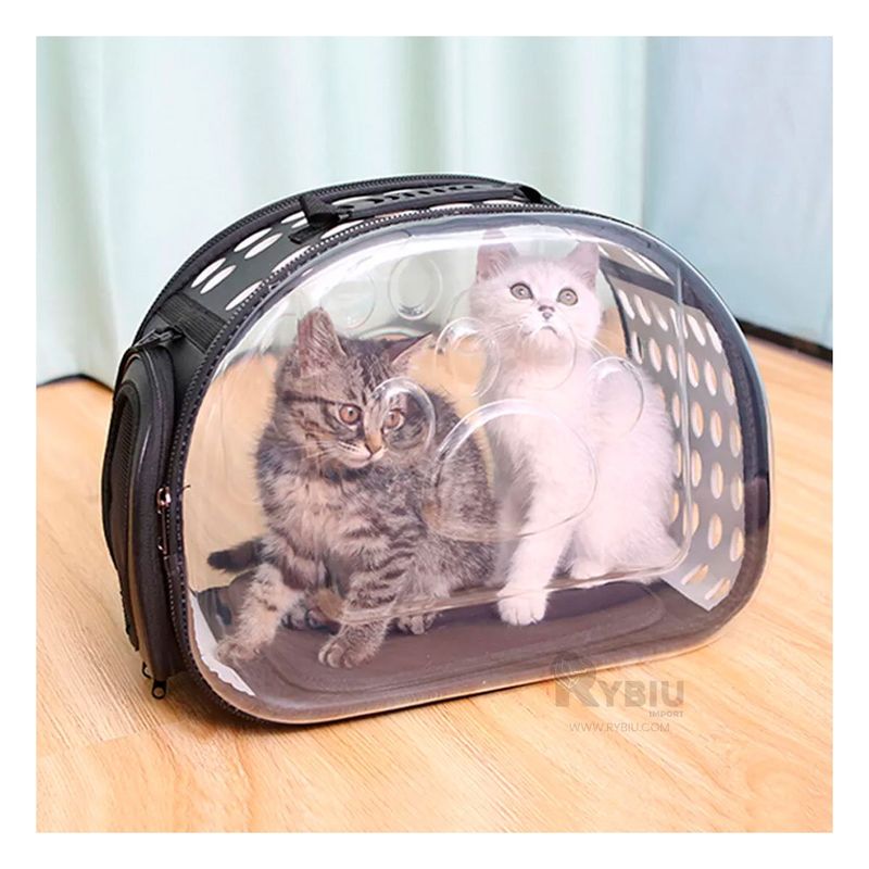 RYBIU IMPORT - Maletin para Llevar Mascota en Negro Y+Envoltorio de Regalo