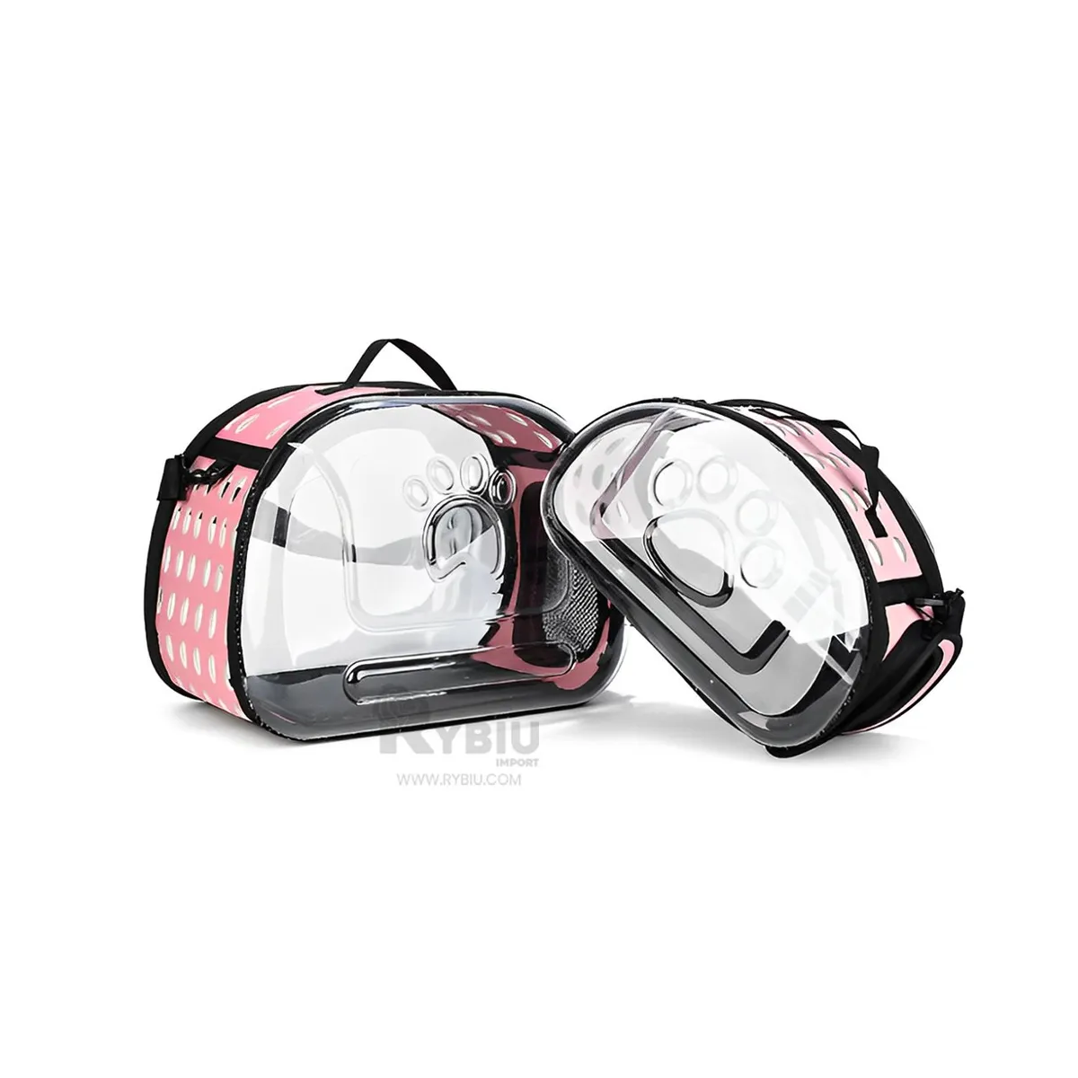 RYBIU IMPORT - Transportador Practico de Perros en Rosado Y+Papel de Regalo