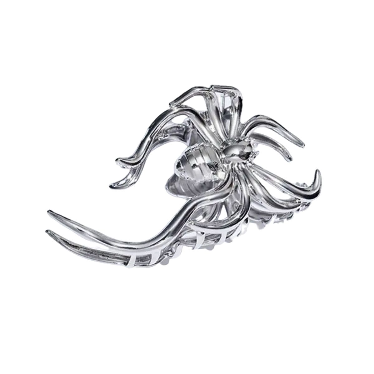 GENERICO - Gancho Cabello Araña Halloween Plateado