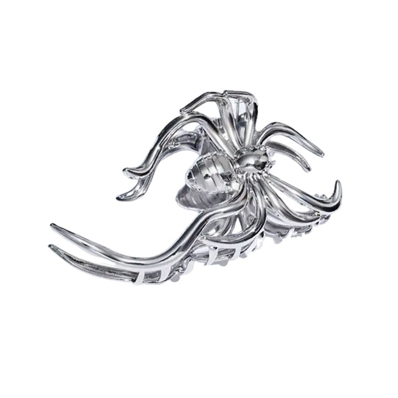 GENERICO - Gancho Cabello Araña Halloween Plateado