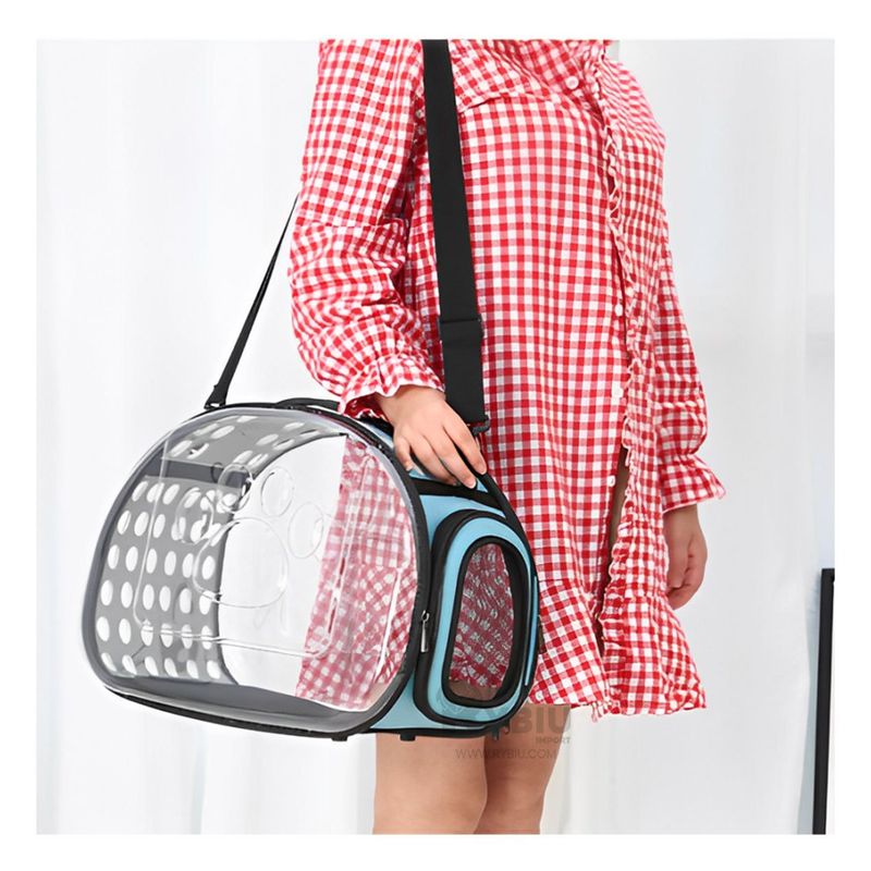 RYBIU IMPORT - Transportador Comodo para Gatos en Celeste Y+Regalo Stickers