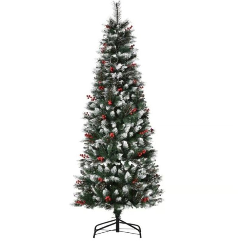 GENERICO - arbol de navidadpino cfruta y punta blanca 180mm