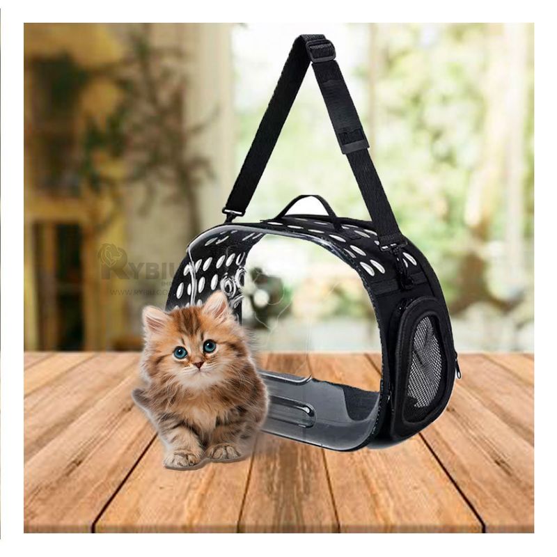 RYBIU IMPORT - Transportador Practico de Perros en Negro Y+Papel de Regalo