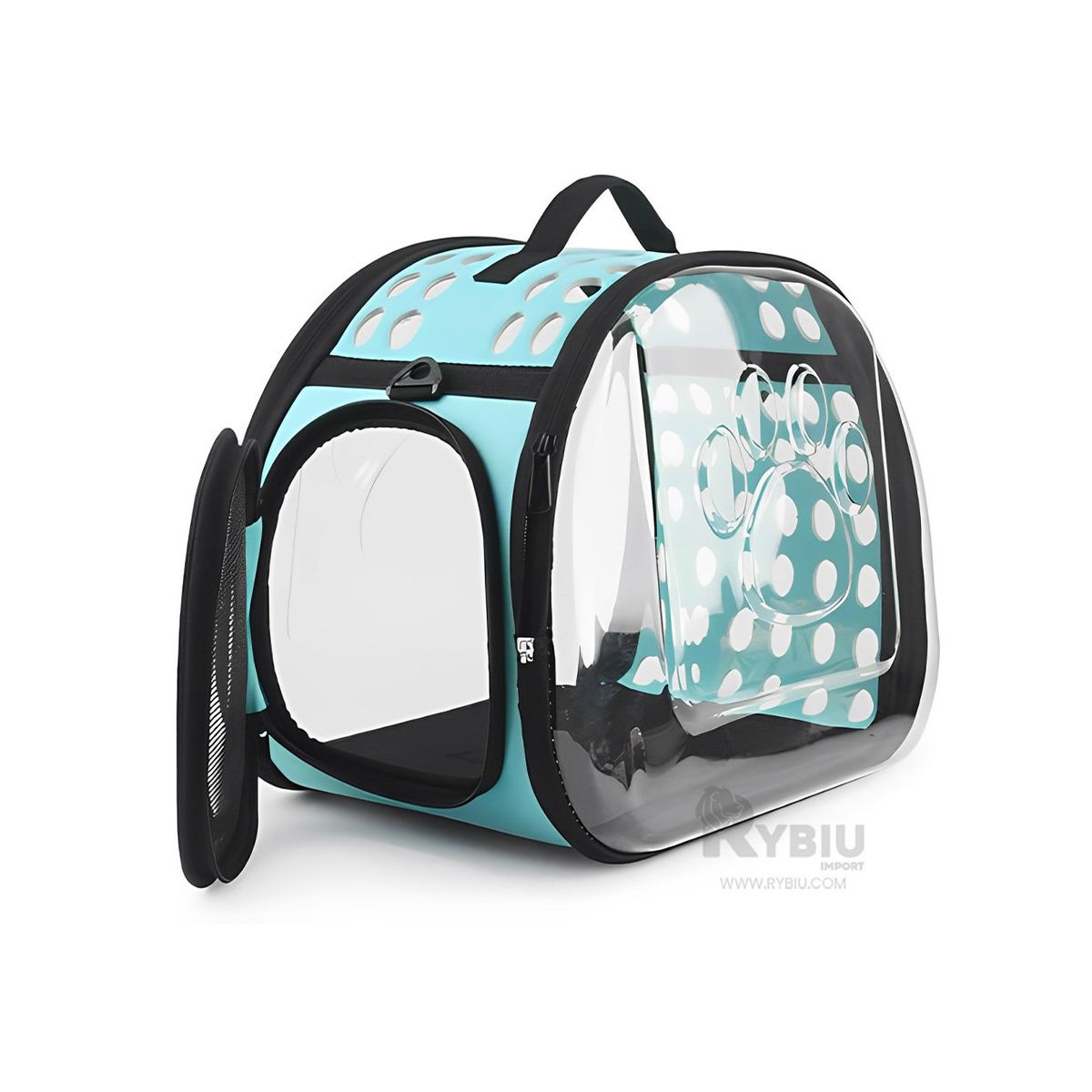 GENERICO - Maletin para Transportar Gatos Color Celeste Y+Gift Stickers