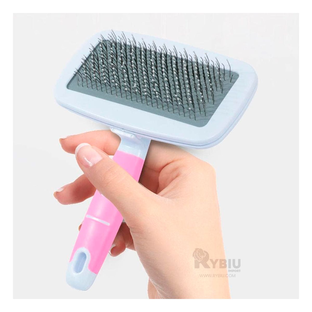 GENERICO - Kit Practico con Mini Peine de Gato Rosado Y+Regalo Stickers