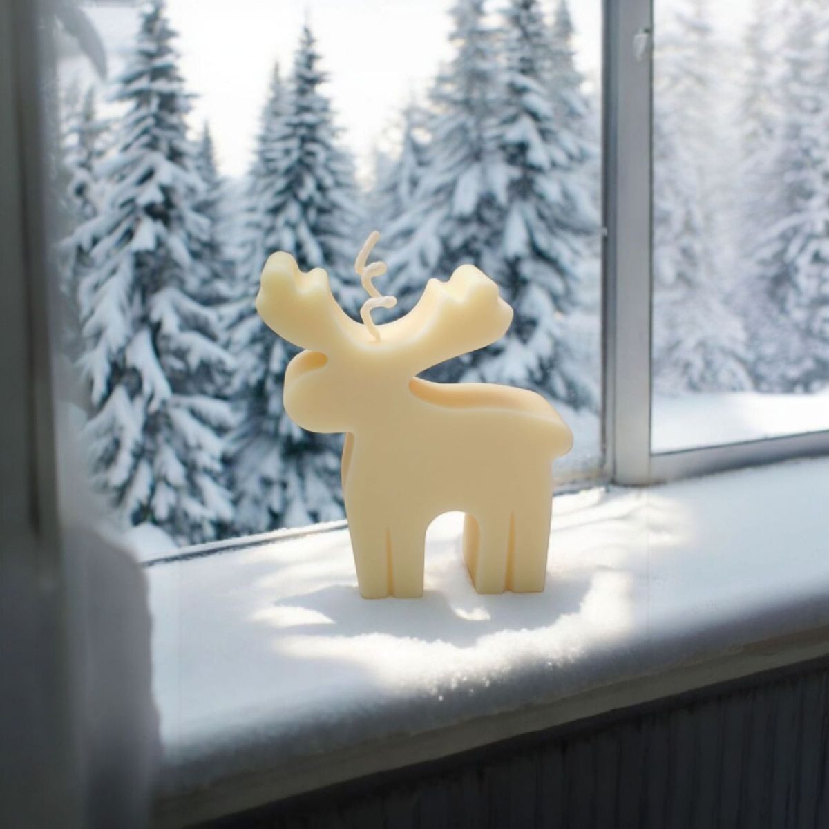 GENERICO - Vela Navideña Aromática de Cera de Soja  Reno