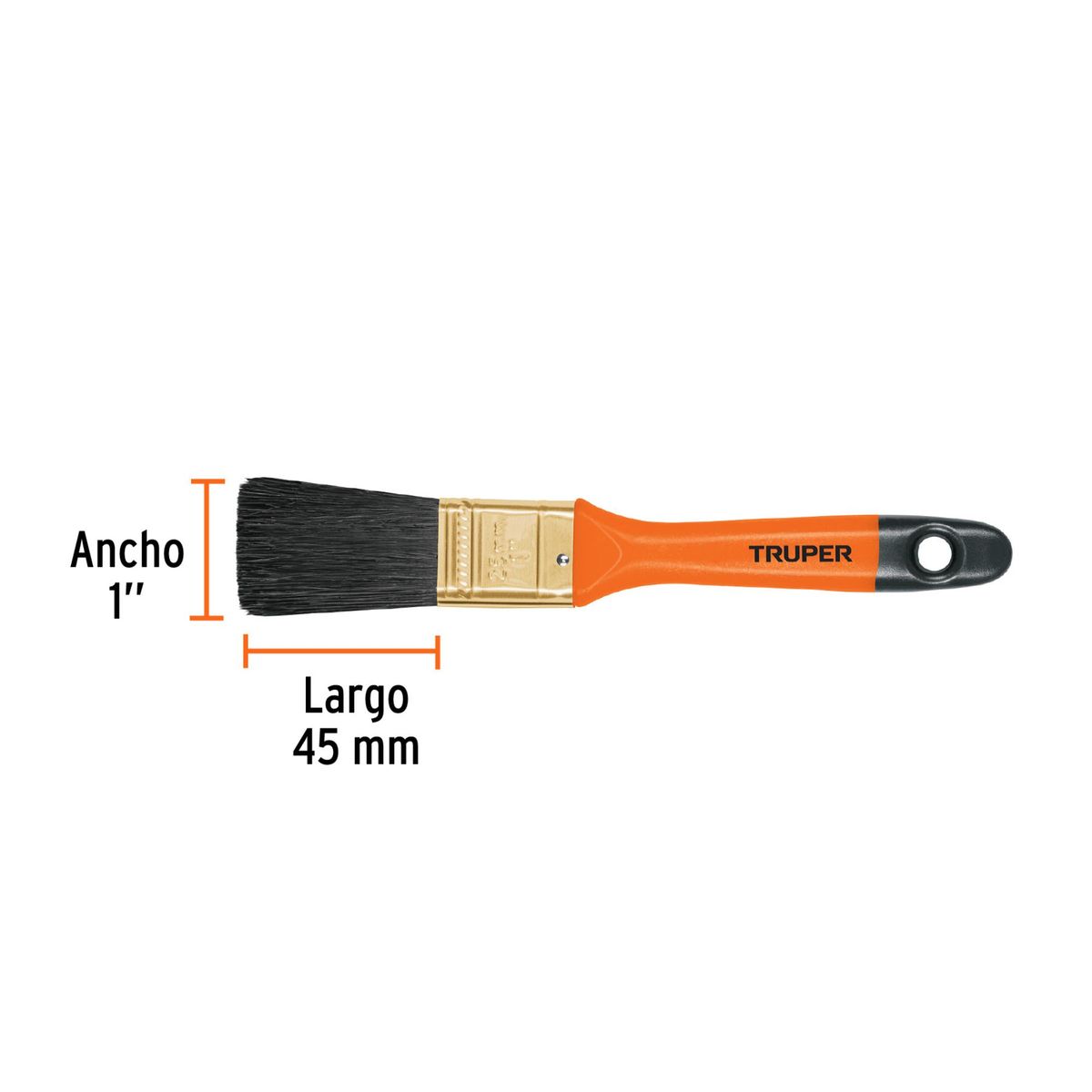TRUPER - Brocha 1.5 pulgadas para fino acabado TRUPER