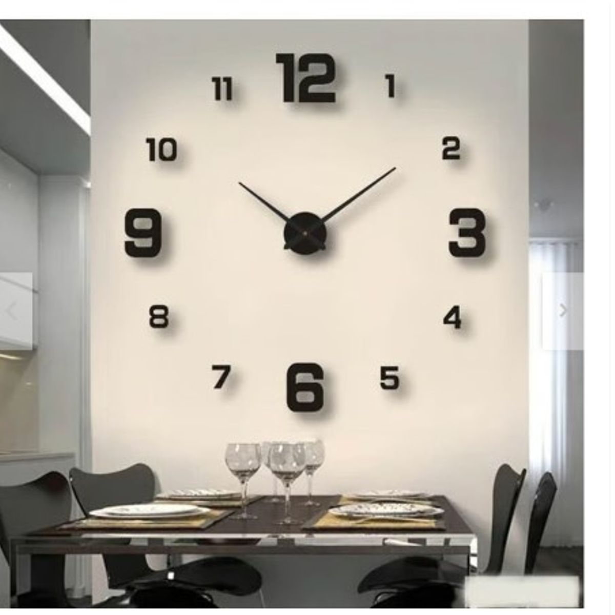GENERICO - Reloj 3D Grande con Relieve Decorativo Moderno Europeo Hogar Oficina
