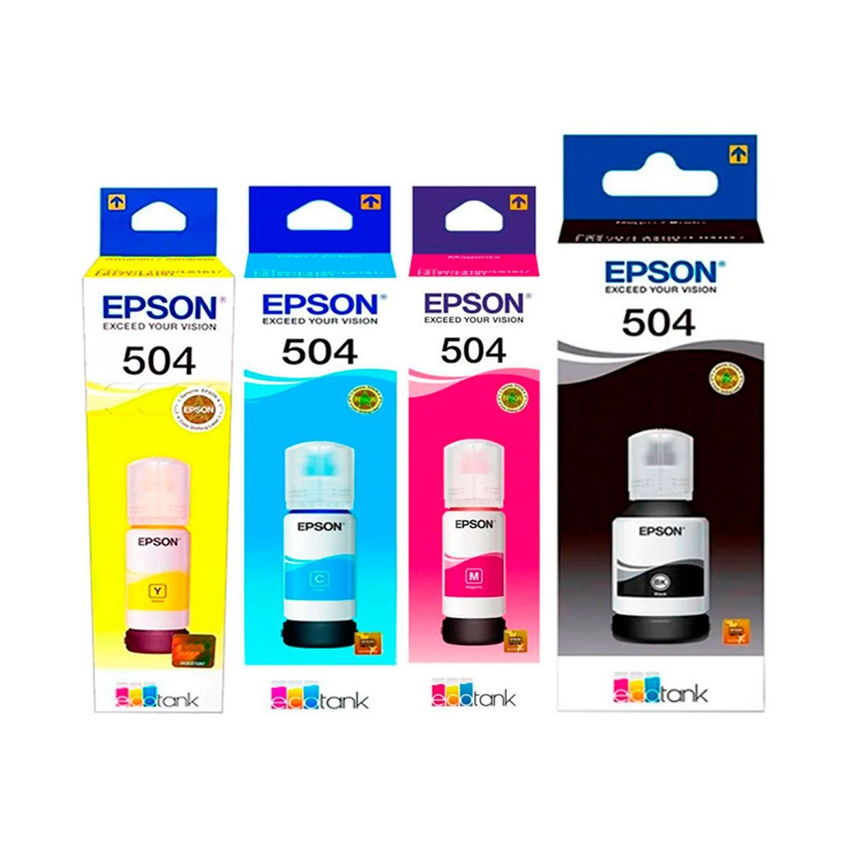 EPSON - Kit Tinta Epson T504 Negro Cyan Magenta Yellow L4150 L6171 L14150