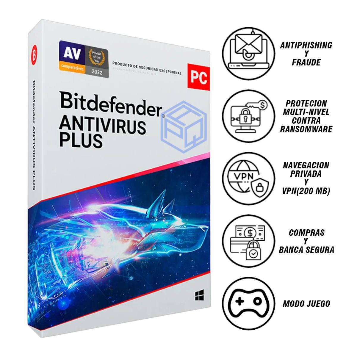BITDEFENDER - BITDEFENDER antivirus 12 meses 1 dispositivo