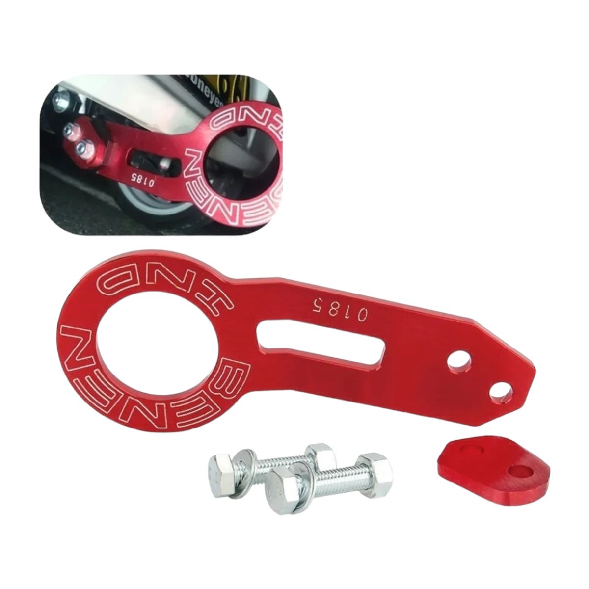 GENERICO - GANCHO REMOLQUE - UNIVERSAL ROJO