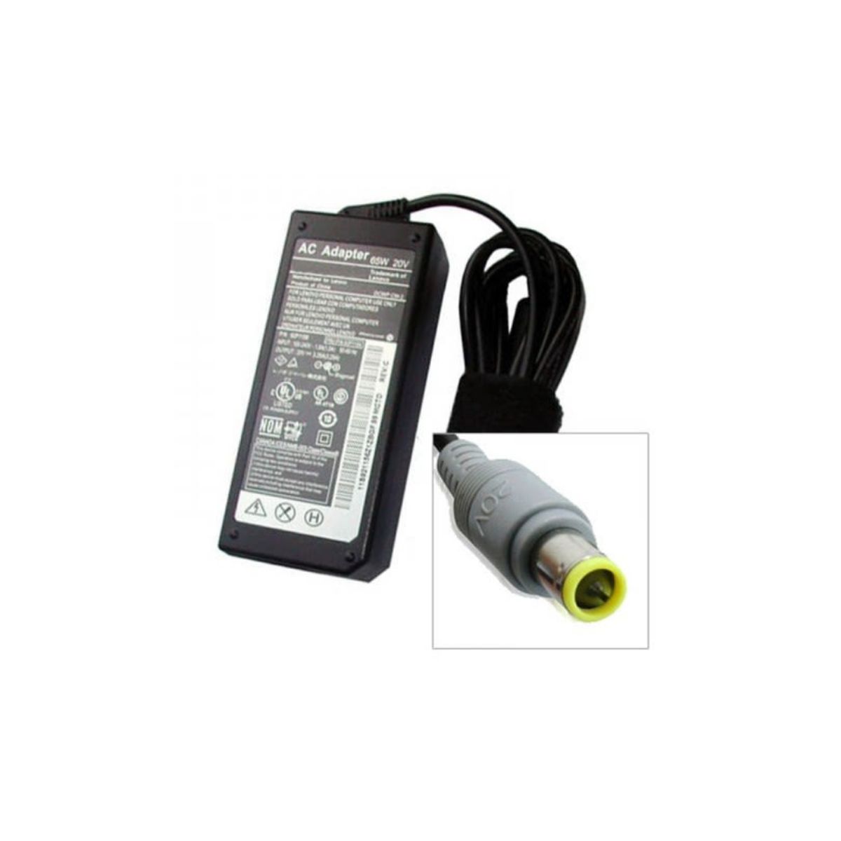 OEM - Cargador para Laptop Lenovo 20V.  3.25A. 65W. 7.4.X5.0 mm. Punta Aguja