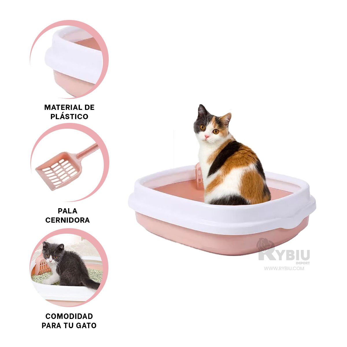 GENERICO - Caja Comoda para Olores 48x40x125 Rosado Y+Regalo Stickers