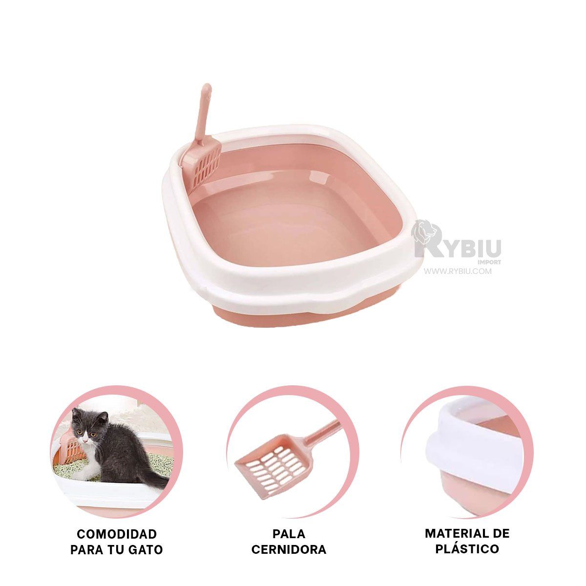 GENERICO - Caja Comoda para Olores 48x40x125 Rosado Y+Regalo Stickers