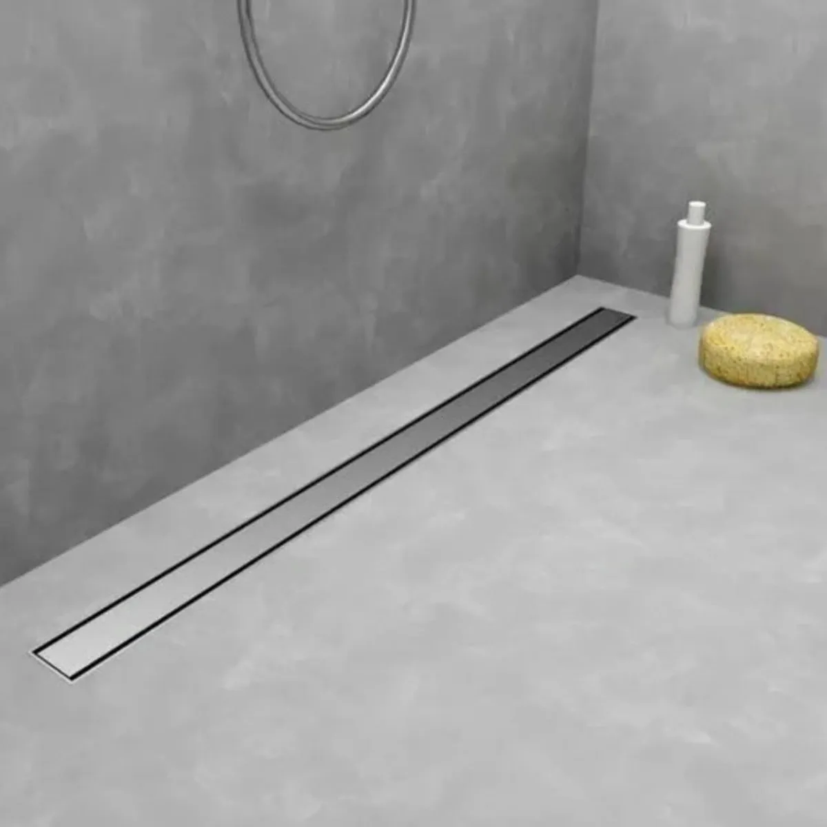 GENERICO - Sumidero Reversible 10x120cm con borde ducha Acero SS 304