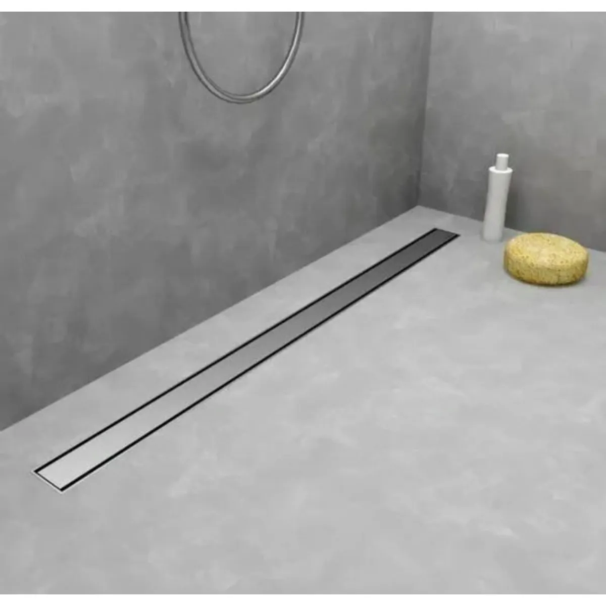 GENERICO - Sumidero Reversible 10x120cm con borde ducha Acero SS 304