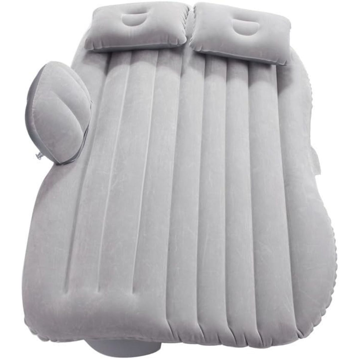 SEISA - Colchon Inflable color Gris para Auto Con 2 Almohadas y Bomba de Aire