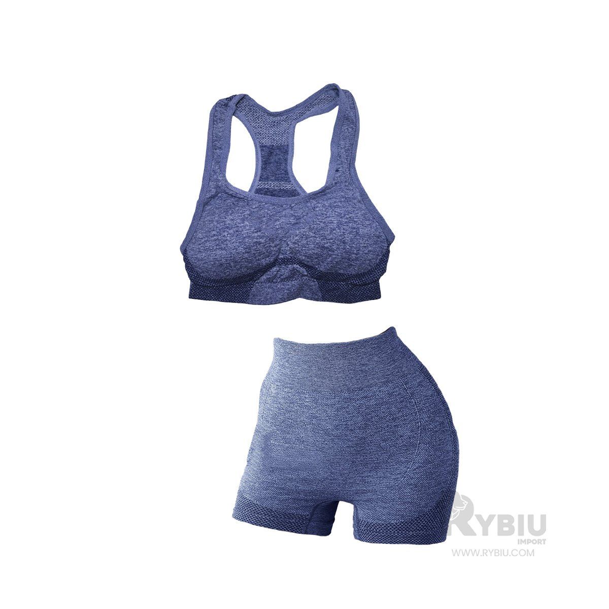 RYBIU IMPORT - Conjunto de Yoga para Mujeres en Movimiento Azul