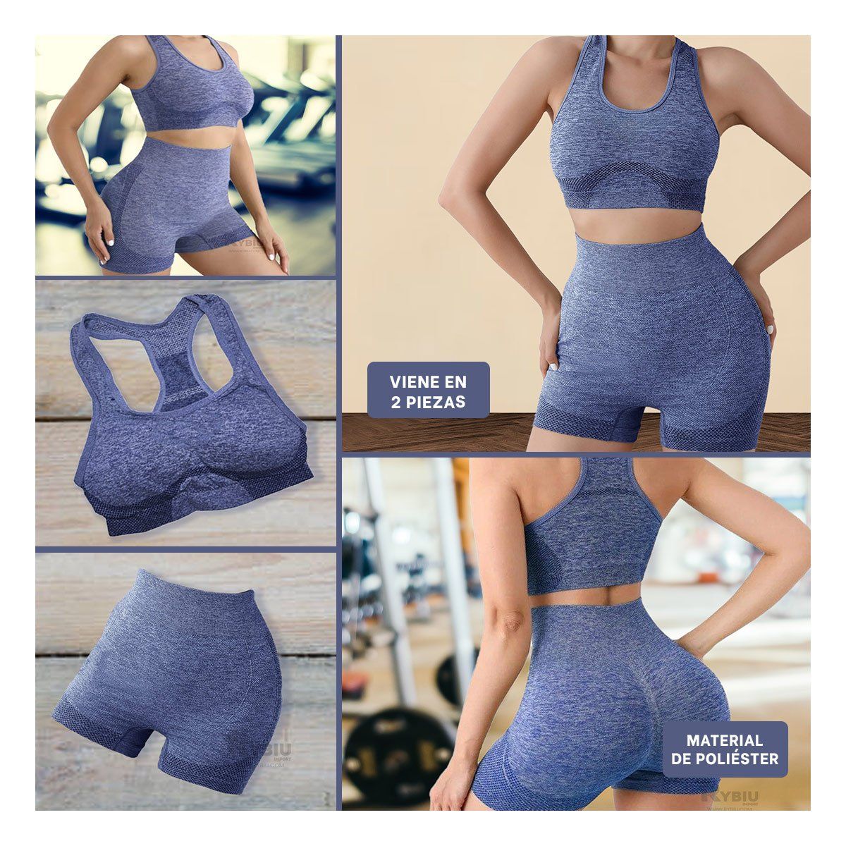 GENERICO - Ropa Activa para Mujeres Estilo Azul Y+Regalo Agendita