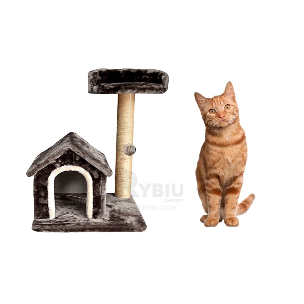 GENERICO - Gym Nido Alto Didactico para Gatos en Gris Y+Gift Stickers