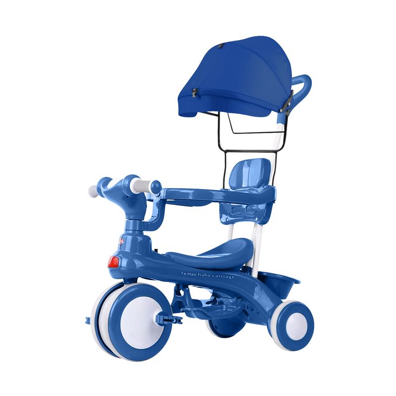 BUYPAL - Triciclo para Niños con Toldo y Arco de Seguridad Azul