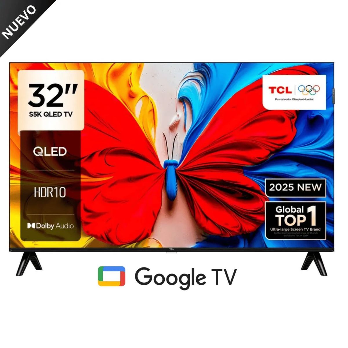 TCL - Televisor TCL 32 QLED Full HD Smart TV 32V51C Google TV